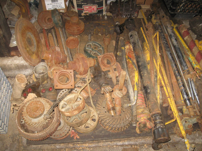 CJ 5 Trencher and Parts Drum Pulley Weight and shaft 009