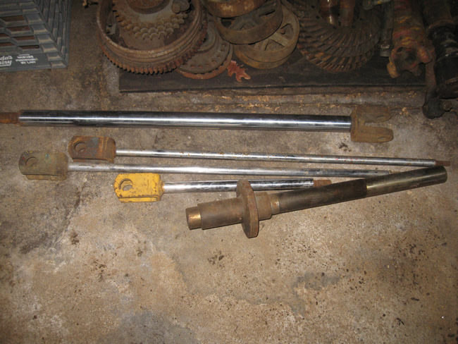 CJ 5 Trencher and Parts Drum Pulley Weight and shaft 010