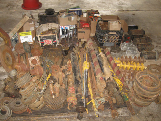 CJ 5 Trencher and Parts Drum Pulley Weight and shaft 029