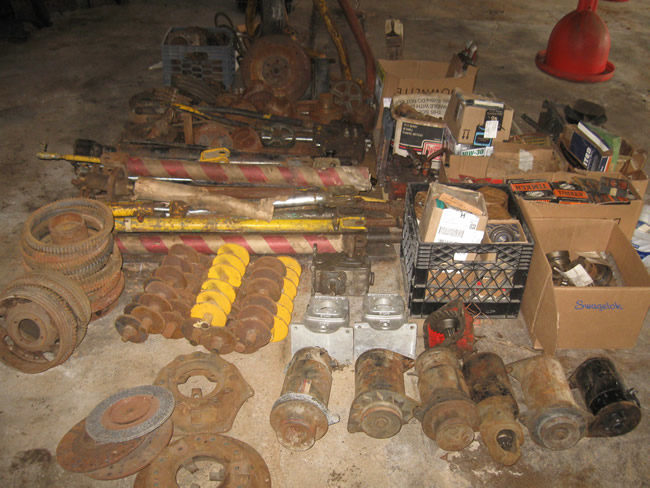 CJ 5 Trencher and Parts Drum Pulley Weight and shaft 030