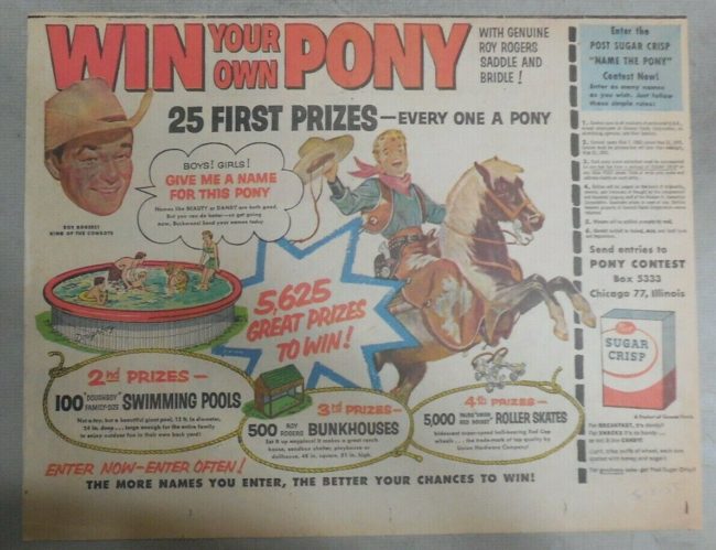 1954-win-a-pony-roy-rogers-contest