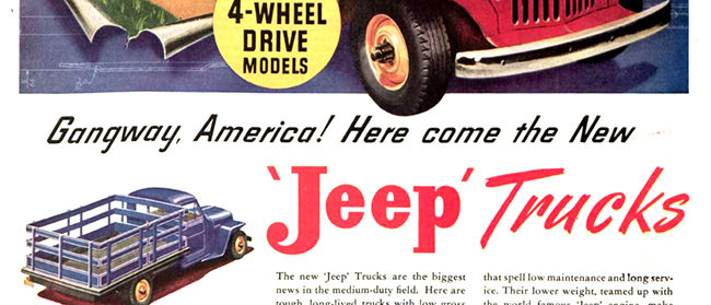 1947-07-12-sat-evening-trucks-gangway-america-jeep-trucks-pg105