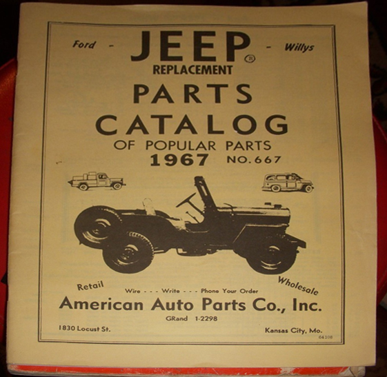 Willys jeep parts catalogues