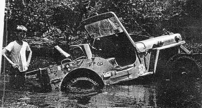 Ed and Jeep in Turnback Creek 2