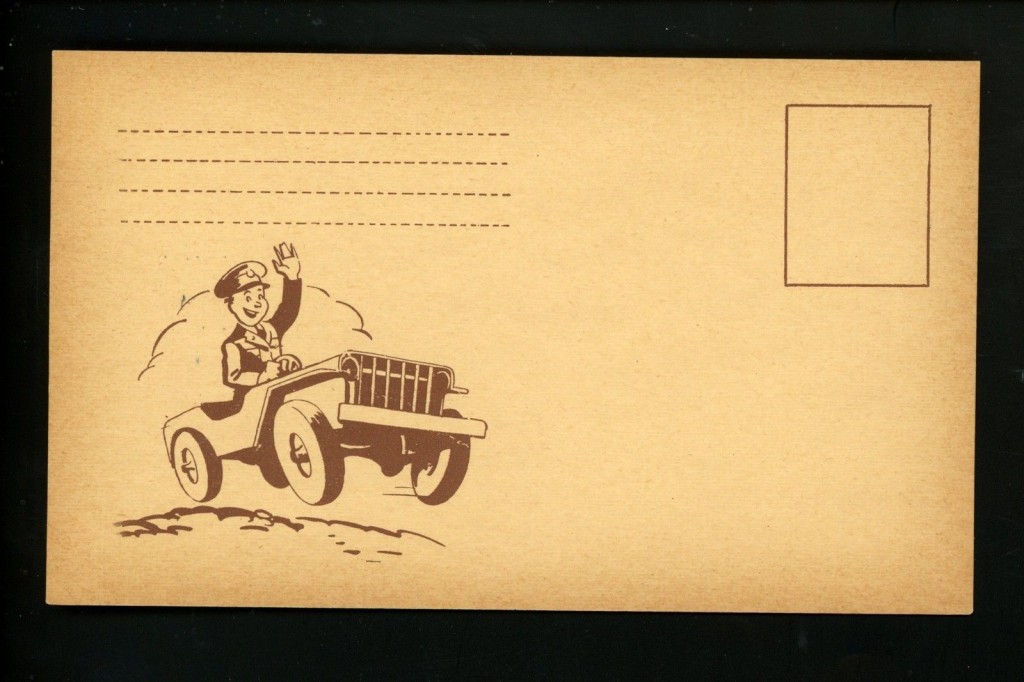 postcard-wwii-soldier-jeep-plain